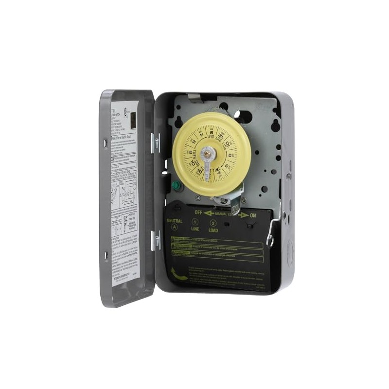 Intermatic T101 24-Hour Mechanical Timer Switch - 120V SPST, Indoor