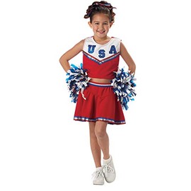 California Costumes Patriotic Cheerleader Child Costume, Small, Red
