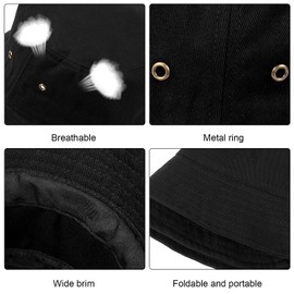 4 Piezas Sombrero Tipo Pescador Gorro de Sol Sombrero Plegable para Viajes Gorra de Pesca de Playa para Hombres y Mujeres(S