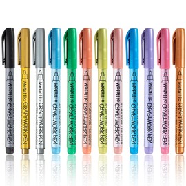 Landrain Pack of 12 Acrylic Pens for Stones Waterproof 0.7 mm Permanent Paint Pens Acrylic Markers
