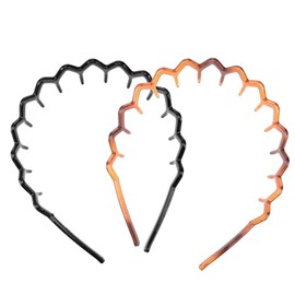 FRCOLOR Aros Para El Cabello Dentados Antideslizantes 2 Piezas Bandas Plásticas De 5.51X4.72 Pulgadas Accesorios Elegantes Para Mujer Y Niñas Uso Diario Y Eventos