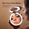 Fancii Taylor LED Lighted Travel Makeup Mirror, Rechargeable with 10x/1x