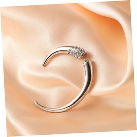 COLLBATH 1pair Delicate Moon Earrings for Women Chic Dangling Horn Design Cubic Zirconia Lightweight Punk Style Ear Accessories Her