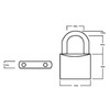 Henry Squire Lion Premium Solid Brass 4 pin Padlock, 24.5