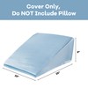 HOMBYS Satin Bed Wedge Pillow Cover Silky & Smooth Wedge