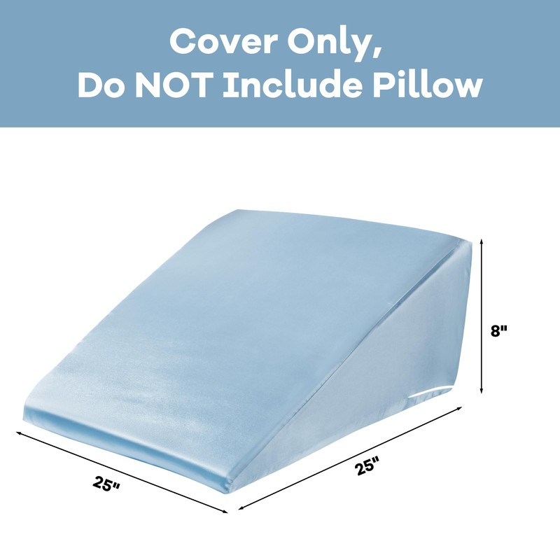 HOMBYS Satin Bed Wedge Pillow Cover Silky & Smooth Wedge