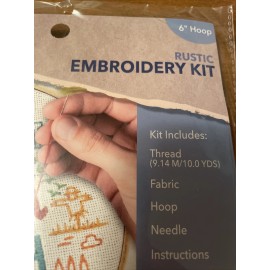Artskills, Inc Artskills Rustic Embroidery Kit Farm Fresh Embroidery Kit 6 Inch Hoop