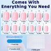 Bellelfin 120Pcs Short Press on Nails Square Round Fake Nails,