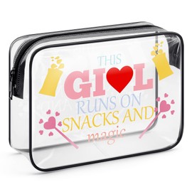 Magic Snack Lover Gifts Snack Clear Pouch Travel Makeup Bag Funny Inspired Gift for Teens Girl Zipper Cosmetic Bag Graduation Christmas Birthday Gifts for Sister Daughter Friend Friendship Gift