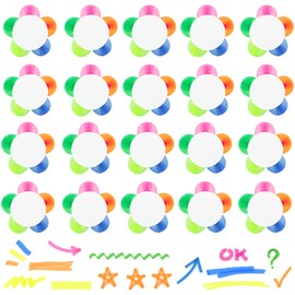 20 PCS Petals Highlighters Bulk Colorful Highlighters Flower Shape Watercolor Highlighter Pen 5-in-1 Assorted Colors Fluorescent Pens for Students School Office Stationery Aesthetic Supplies