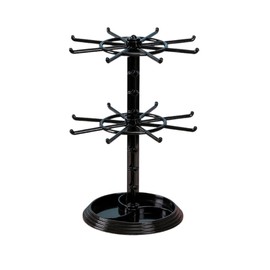 alldeblue Key Holder Storage, Key Holder Display, Akki Stand, Diameter 6.3 inches (16 cm), Height 11.0 inches (28 cm), 2 Tiers, Movable, For Collecting (Tower)
