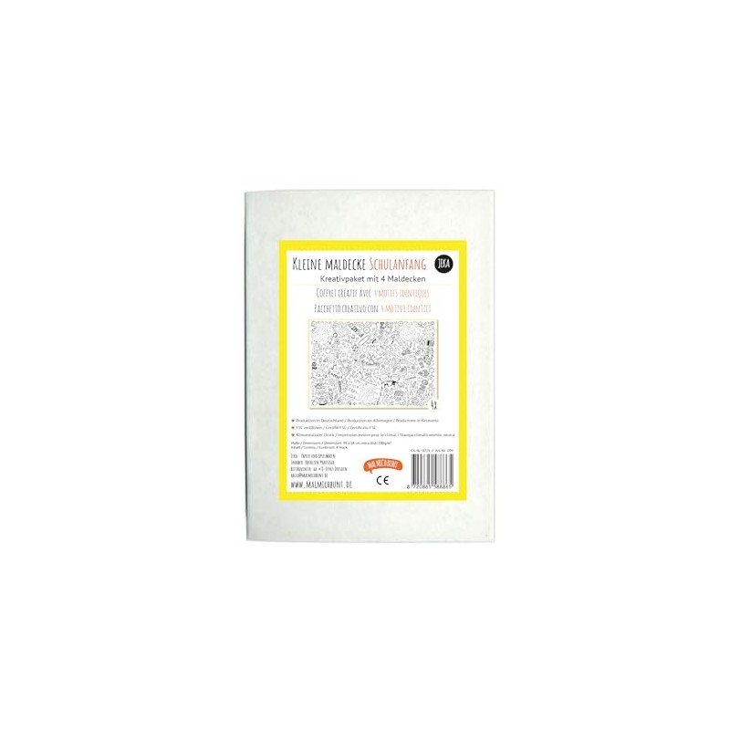 Creative Pack of 4 Colouring Paper Tablecloths – First Day