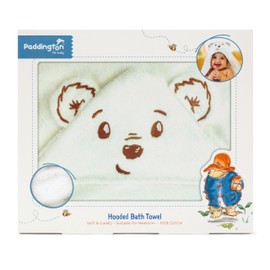 Kokomo Studio Ltd Paddington Baby Luxury Hooded Bath Towel - 100% Cotton - Super Soft - with embroidery Paddington Bear Face - 75cm x 75cm