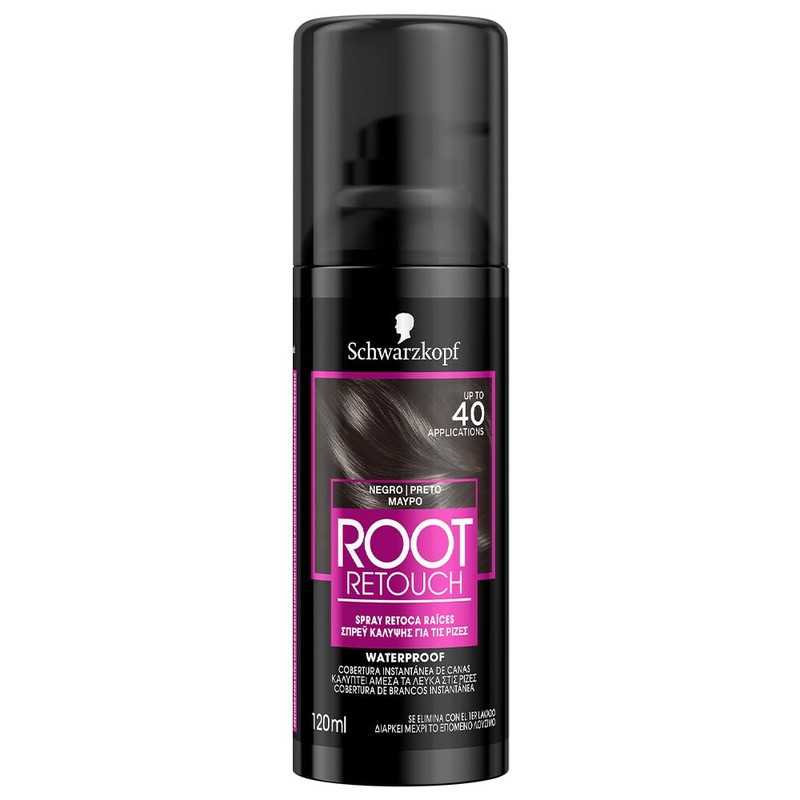 Schwarzkopf Retocador de raiz, negro, 120 Ml