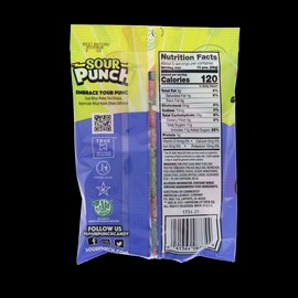 Skittles Sour Punch Gummies Strawberry Green Apple Blue Raspberry (Pack of 12) - 5 oz