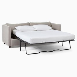 Rajlinen Queen Sleeper Sofa Bed Sheets, 100% Egyptian Cotton, 4 Piece Set, Deep Pocket Fitted Sheet, Soft, Cooling, Breathable, Fits Up to 8 Inch Mattress, Luxury Hotel Quality, White