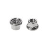 Sturmey Archer Hub Axle Nut HBT30 M9/M10 with Movable Flange 9 mm/10 mm, Flanged Silver - Pack of 2 (9 mm)