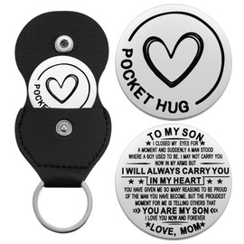 To My Son Pocket Hug Token, I Love You Gift for Son from Mom, Inspirational Gifts for Adult Son Birthday Chrismas Graduation Motivate Gift for Him from Mom