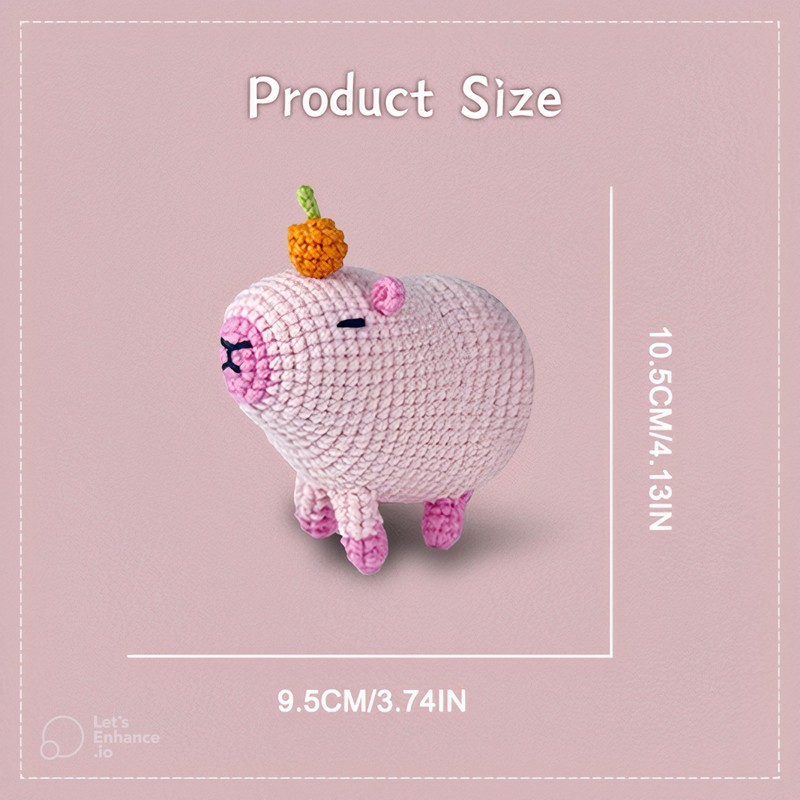 MYHUONGVN Capybara Pink Beginner's Crochet Kit – Includes Step-by-Step Video