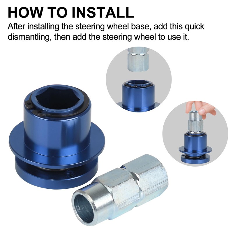 CNSPEED 3 Hole Steering Wheel Quick Release Hub Adapter, Car