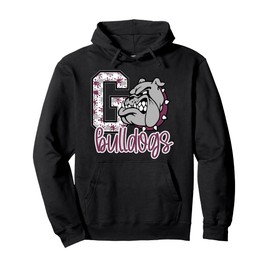 Go Bulldogs Maroon Bulldog Pride School Spirit Mascot Pullover Hoodie