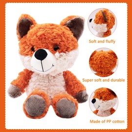 XNAUVOI 25 cm Fox Soft Toy Plush Toy, Cute Fox Animal Doll, Kawaii Fox Doll, Fox Stuffed Toy, Plush Soft Cuddly Cushion Doll, for Girls, Boys, Home Decor for Christmas, Birthday