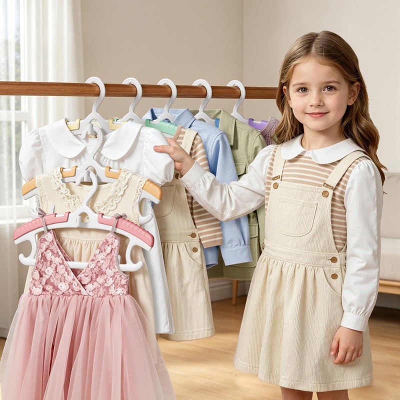 CTIME 28 Pack Mini Colorful Baby Closet Hangers for Skirts,