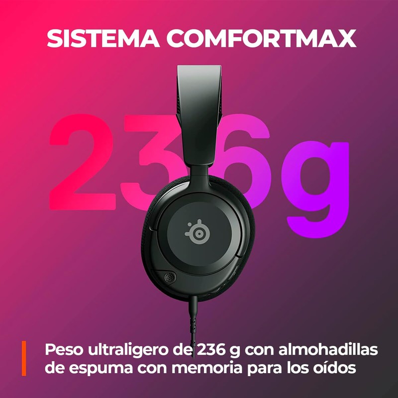 SteelSeries Arctis Nova 1 Multi-System Gaming Headset, Hi-Fi Drivers, Spatial