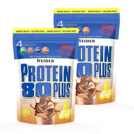 Weider Protein 80 Plus Bag Twin Pack (2 x 500 g Strawberry Pack of 1 x 1 Kg