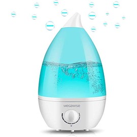 MEGAWISE Cool Mist Humidifiers for Bedroom, BabyRoom, Office and Plants, 0.5 Gal Essential Oil Diffuser with Adjustable Mist Output, 25dB Quiet Ultrasonic Humidifiers, Up to 10H, Easy to Clean