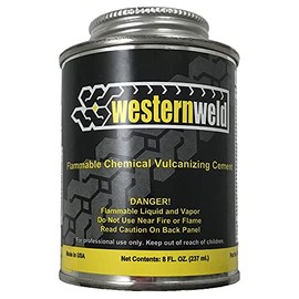 Western Weld Clear All Purpose Tire Repair Vulcanizing Cement Brush Top Can 8 oz
