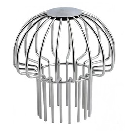 304 Stainless Steel Gutter Guard, Filter Strainer Fits for Round Downspout, Anti-Blocking Line Cap Drain Cover, Fits 3 Inch Tube