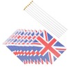 Union Jack Flags, 50pcs Union Jack Hand Flags with Sticks