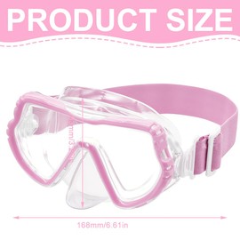 GXGM 1 x Children's Diving Goggles, Swimming Goggles, Snorkel Mask, 180° Panorama Anti-Leak Diving Mask, Children's Gifts, Girls Gift, Diving Accessories (Pink)