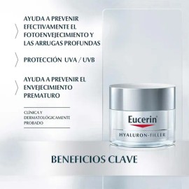 Crema Facial Eucerin Hyaluron Filler De Día 20ml Spf 30 Todo Tipo De Piel Día