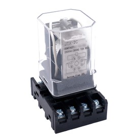 TWTADE/JTX-2C, MK2P-I DPDT Power Relay with Plug-in Terminal Socket Base, DC 12V Coil, 8 Pin 2NO 2NC (Quality Assurance for 1 Years) DC12V