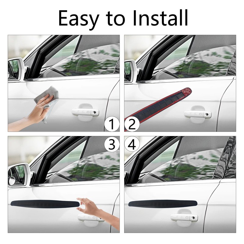AUXBC 2Pcs Universal Car Bumper Guard Strips, Front Rear Corner