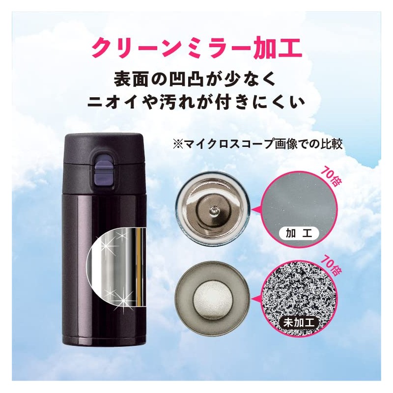 Atlas Airlist Ultra Lightweight One-touch Bottle, Vacuum Insulation