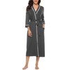 Vlazom Womens Dressing Gown Soft Kimono Robe V-Neck Long Knit