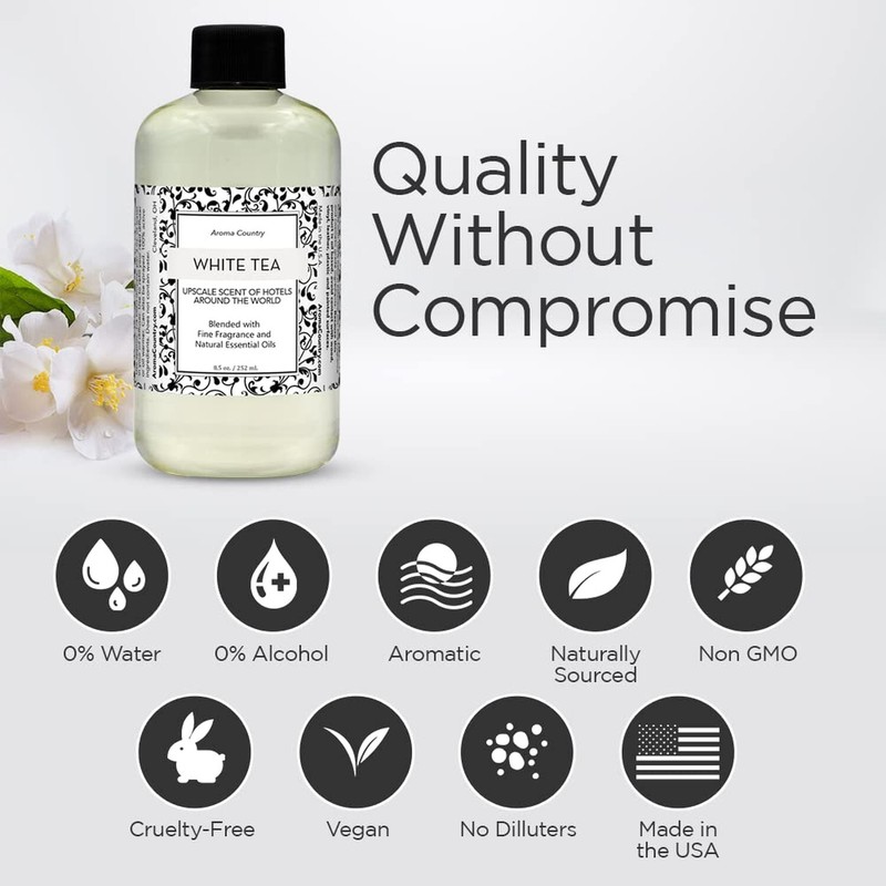 AROMA COUNTRY White Tea Luxury Essential Oils for Diffuser Oil
