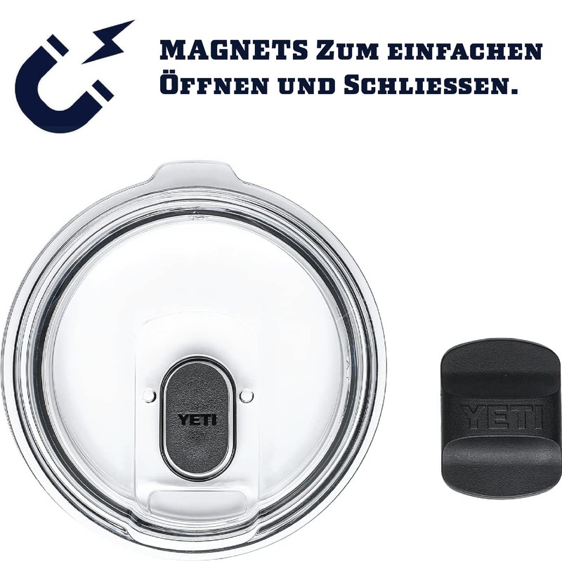 YETI Rambler Jug, Stainless Steel, Black, 24 oz (710 ml)