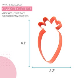 Cookie Cutter Kingdom - Cookie Cutters - Cookie Cutter Mold Perfect for Cakes Biscuits and Sandwiches (Easter - Carrot)