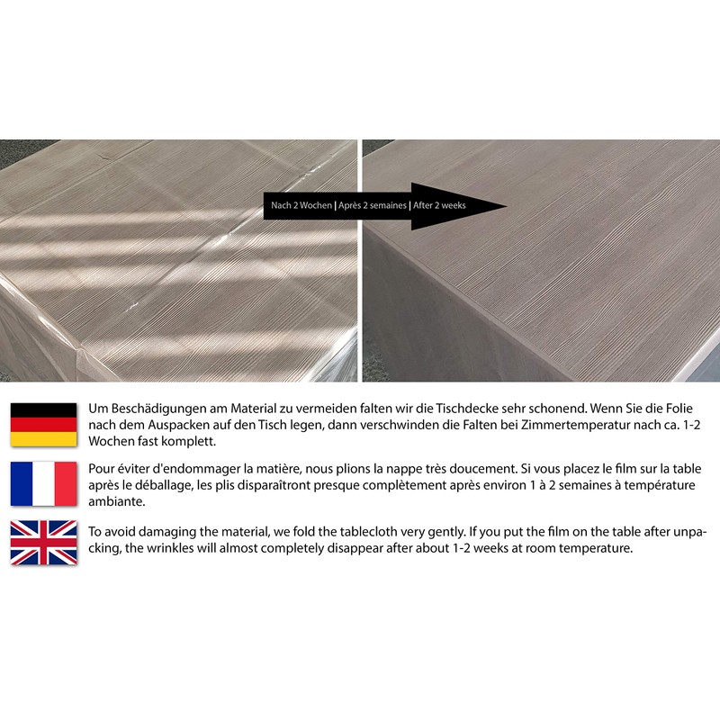 Beautex Transparent Table Film, High-Quality, Easy-to-Clean Tablecloth, Tested Table Protection