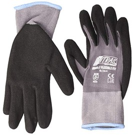 NITRAS 8800 Flexible Fit Allround Gloves Gardening gloves, 3 pairs, blue / black-gray, size 06 / S