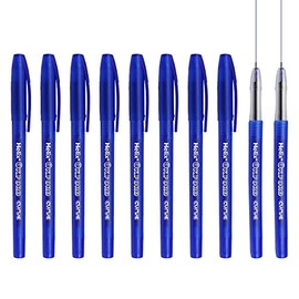 Helix Oxford Curve Ballpoint Pen - 1.0mm Needle Point Nib - Blue Ink - Pack of 10