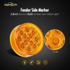Partsam 2Pcs 2.5 Inch Round Led Side Marker Lights Amber