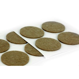 Furndiy Felt Furniture Pads for Hardwood Floors, Self-Adhesive Felt Pad for Chairs & Seat Legs, Easy Slide, Anti Scratch, Noise Stopper, Bumper & Buffer, Floor Protection - Based in USA - 2" x 8 pcs