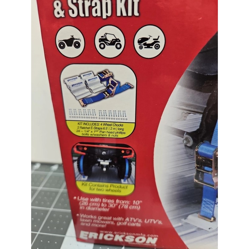 Erickson Load It Wheel Chock and Strap Tie Down Kits