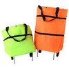 Foldable Shopping Cart with Wheels, Large Capacity Portable Grocery Basket Cart