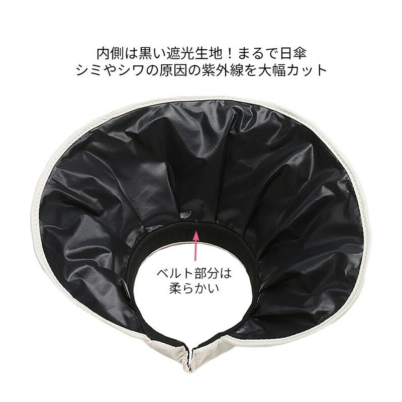 [ＫａｒｌｙＳｈｏｐ　ｉｍｐｏｒｔ] 【2way】UVカットサンバイザー カチューシャ 帽子 日除け 紫外線対策 日焼け つば広 折り畳み おしゃれ